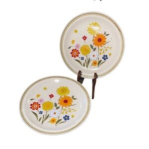 Set of 2 Fiesta Stoneware 8” Salad Plates by Montgomery Ward Discontinued